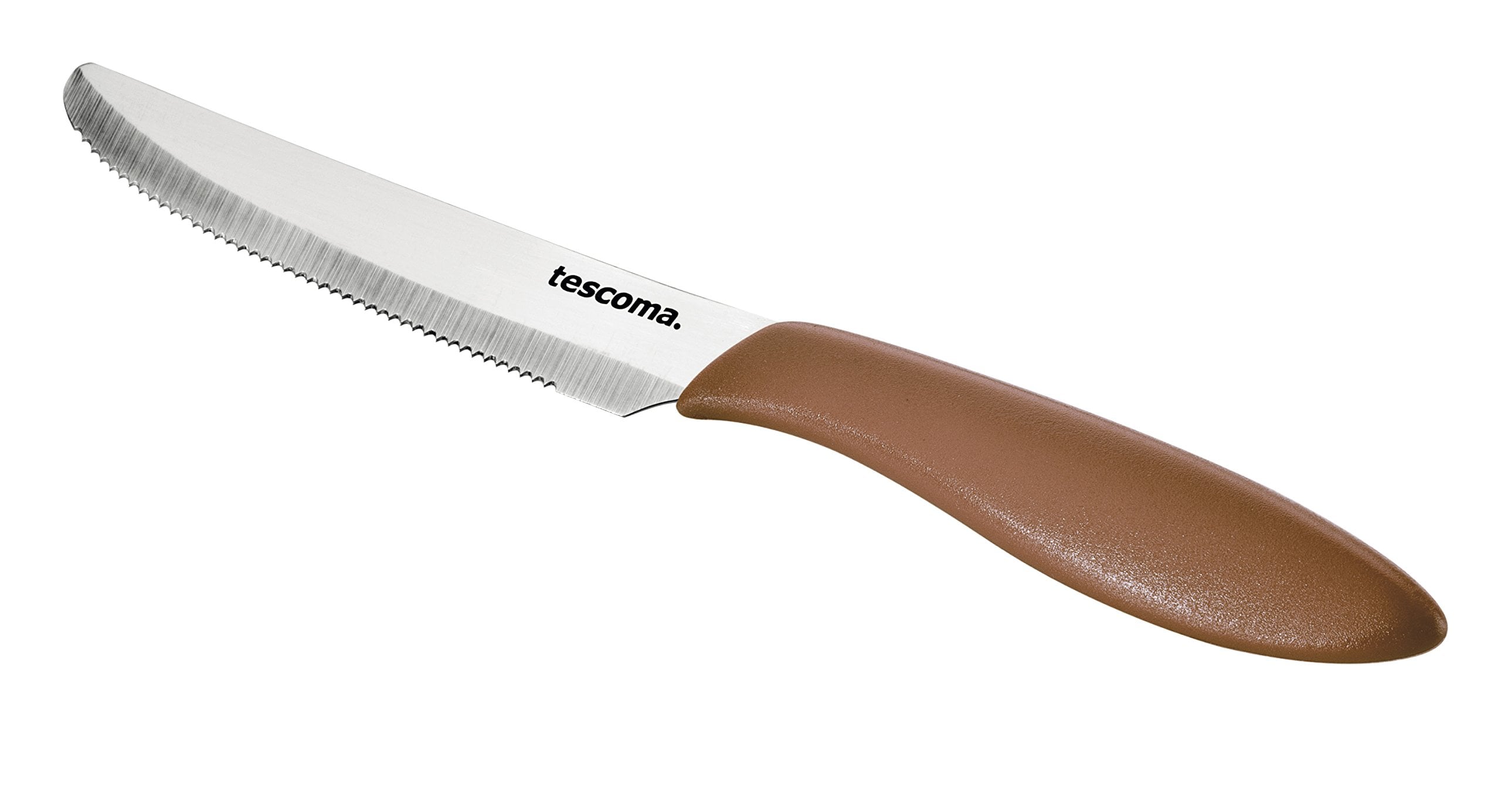 COLTELLO TAVOLA 'PRESTO' Lunghezza totale 23 cm -  Lama 12 cm  - Marrone 6 pezzi