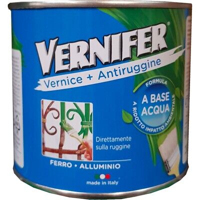 SMALTO ANTIRUGGINE ALL'ACQUA 'VERNIFER' BRILLANTE 500 ml - Bianco