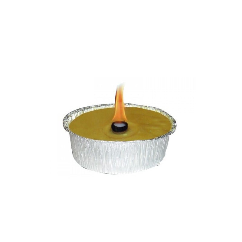 MINI FIACCOLA ALLA CITRONELLA IN STAGNOLA Ø 8,5x4h cm - Confezione 2 pezzi