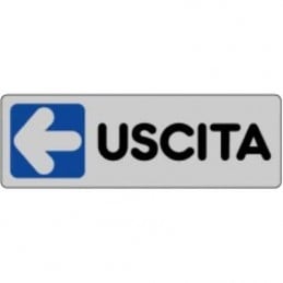 ETICHETTA 'USCITA SX' 15x5 cm
