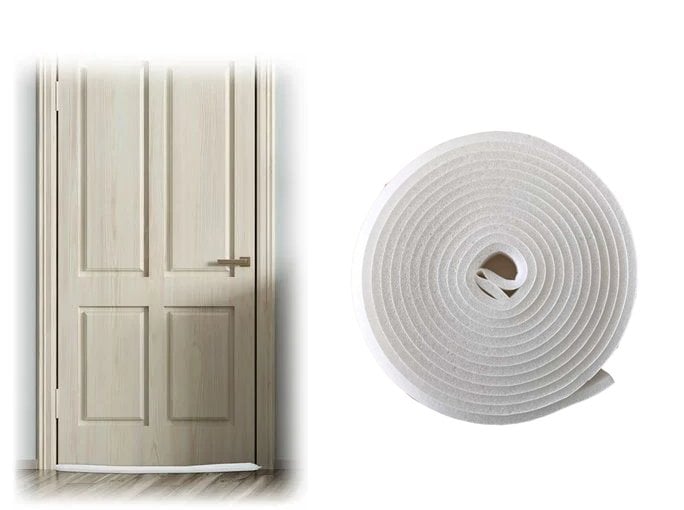 BAS DE PORTE/FENÊTRE BLANC 25 mm x 4 m - Blanc