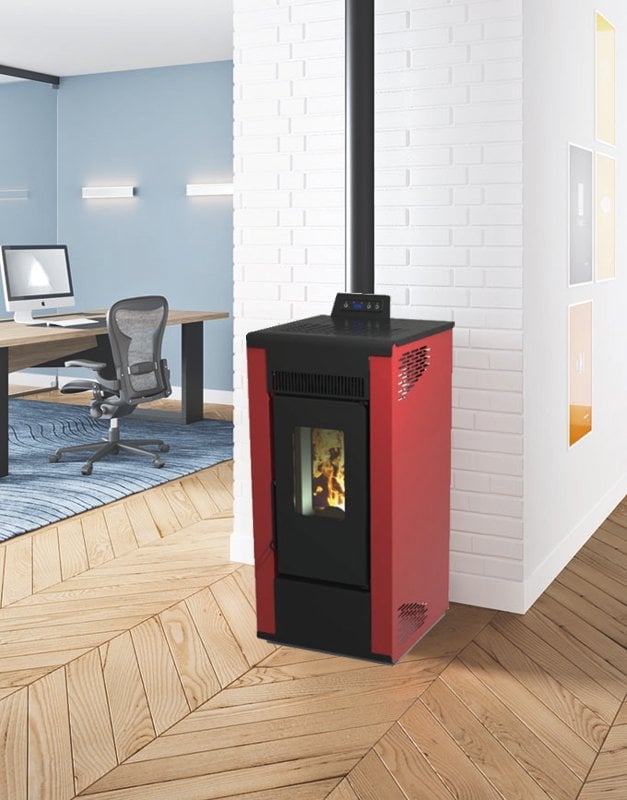 STUFA A PELLET 'ROXY' Kw 7,87 - Colore Bordeaux
