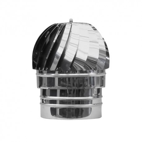 CHAPEAU DE CHEMINÉE INOX ROND 'ÉOLIENNE' Ø 300 mm