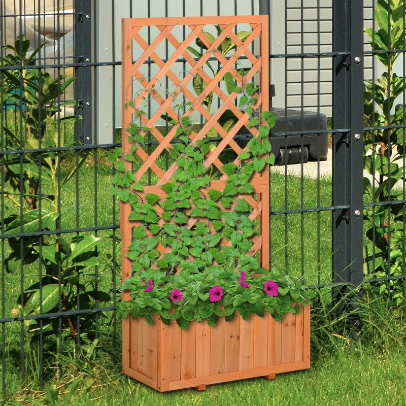 PANNELLO GRIGLIATO 'RETTANGOLARE' CON FIORIERA cm 90x40x180h
