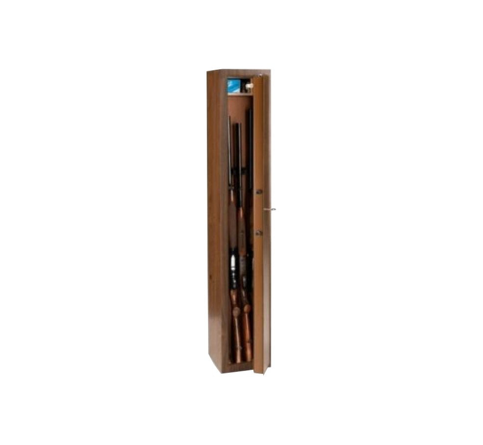 WAFFENSCHRANK MIT INNENTRESOR HOLZOPTIK 5 Gewehrhalter