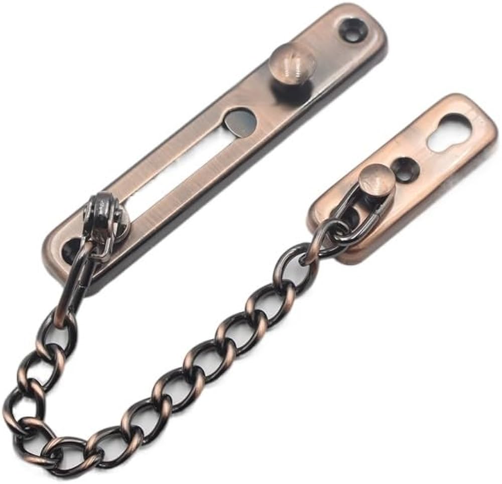 CATENA DI SICUREZZA IN OTTONE PER PORTE  Ø mm 2,7x20 cm - Ottone bronzato
