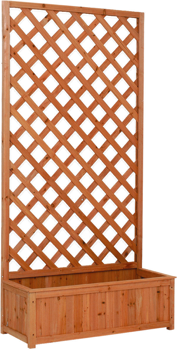 GITTERPANEEL „RECHTECKIG“ MIT PFLANZKASTEN cm 75x30x140h