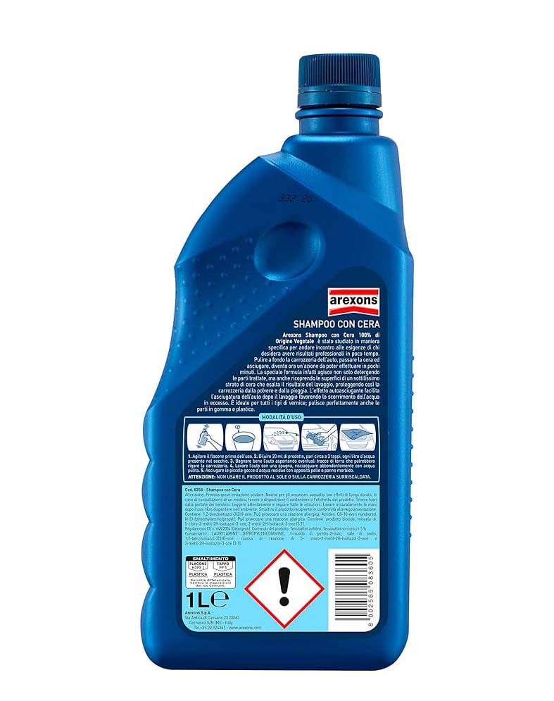 AUTOSHAMPOO MIT SELBSTTROCKNENDEM WACHS AREXONS 1 l