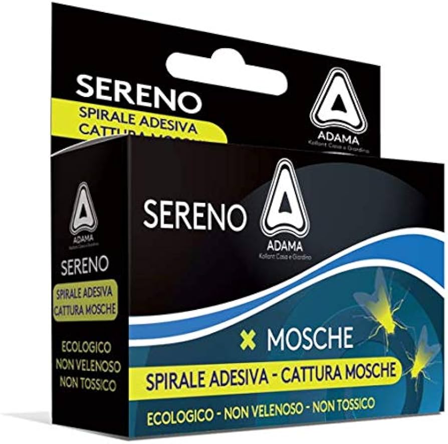 SPIRALI ADESIVE PER MOSCHE Confezione 4 pezzi