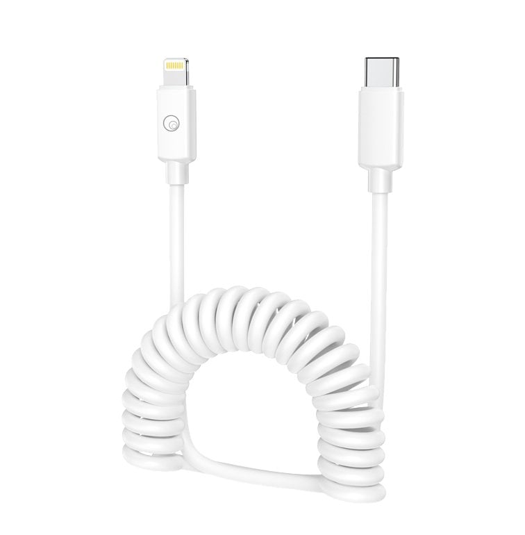 CAVO DI RICARICA A MOLLA USB-C/LIGHTNING LOSTECH 120 cm
