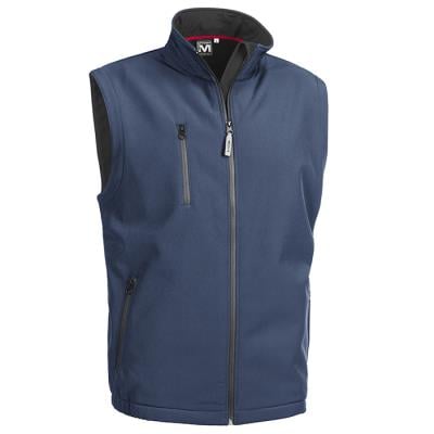 GILET MULTI-POCHES SOFTSHELL BLEU T. XXL (60-62)