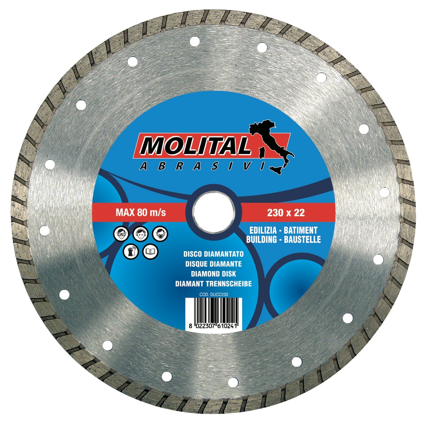DISCO DIAMANTATO 'UNIVERSALE' MOLITAL Ø 230 mm