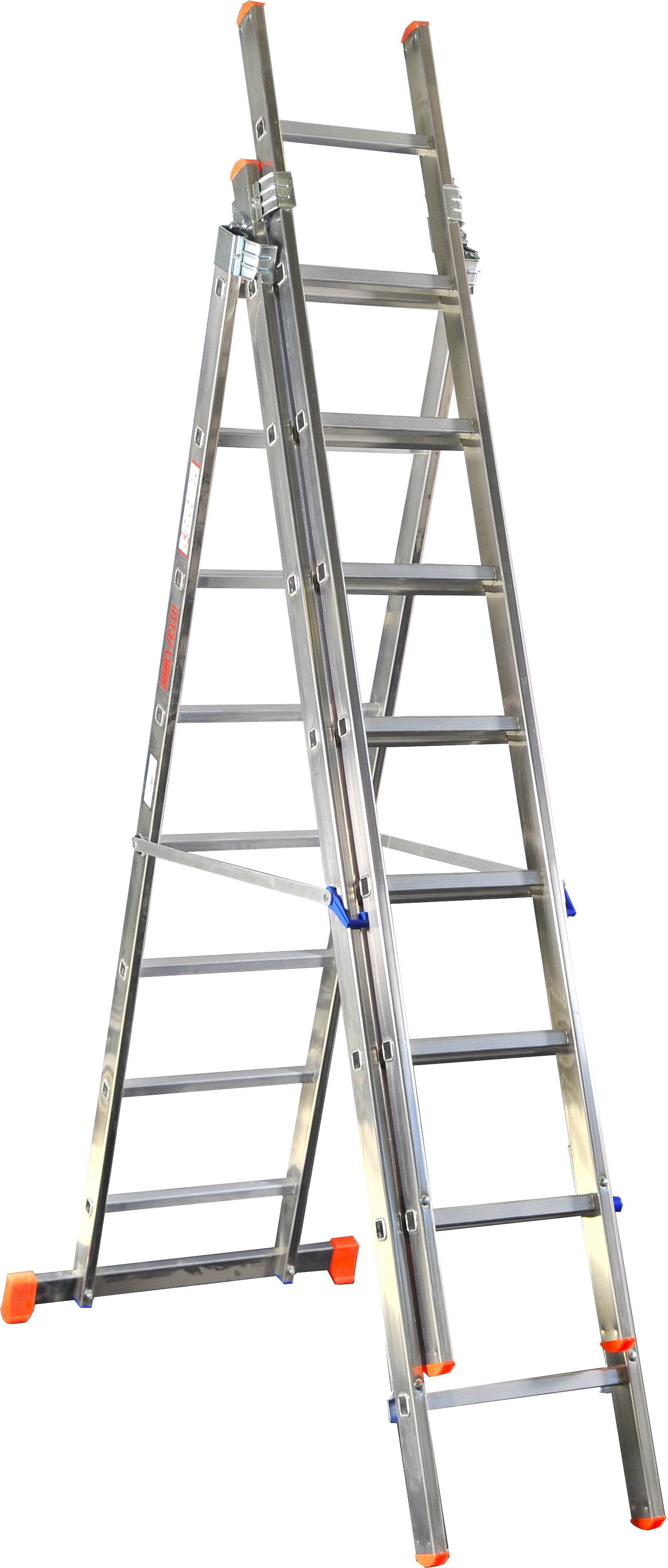 ÉCHELLE À TROIS ÉLÉMENTS 'OR3' 7+7+7 échelons - H. 4,25 m - montant 60x25 mm
