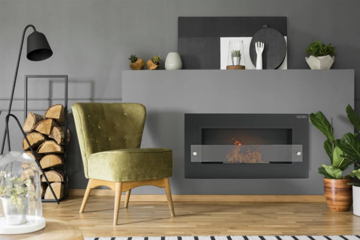 CAMINETTO A BIOETANOLO 'BLACK' CARDINALE 65x15x40h cm