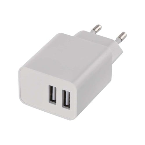 CHARGEUR MURAL USB AVEC CÂBLE DE CHARGE 2,4A - 2 USB - 100 cm - Connecteur Type C