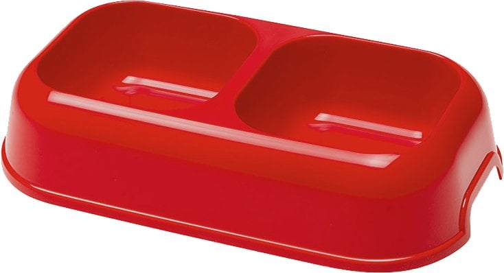 DOUBLE GAMELLE POUR CHIENS ET CHATS « PARTY » 31,5x18x6,6h cm - 1,2 l