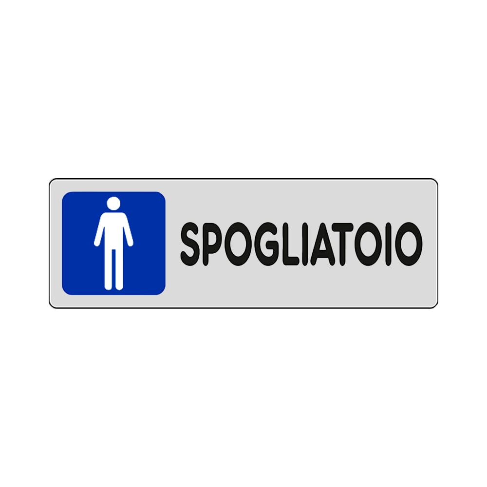 ETICHETTA 'SPOGLIATOIO UOMO' 15x15 cm