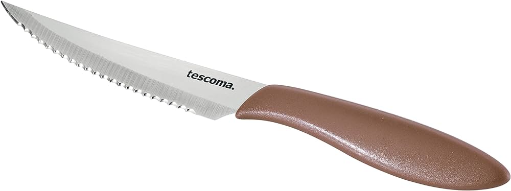 COLTELLO BISTECCA 'PRESTO' Lunghezza totale 23 cm -  Lama 12 cm - Marrone 6 pezzi