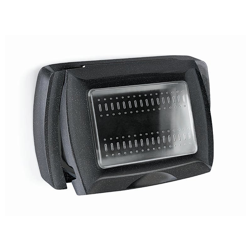PLACCA AUTOPORTANTE C/PORTELLO 'MYLIFE' 3 Moduli - Nera