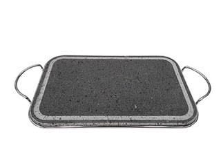 PIASTRA IN PIETRA LAVICA C/ TELAIO RETTANGOLARE 35x22x1,5 cm