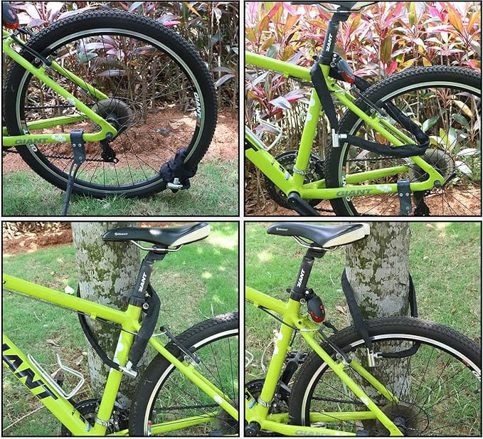ANTIVOL À CHAÎNE 6 mm x 90 cm POUR VÉLO ET MOTO