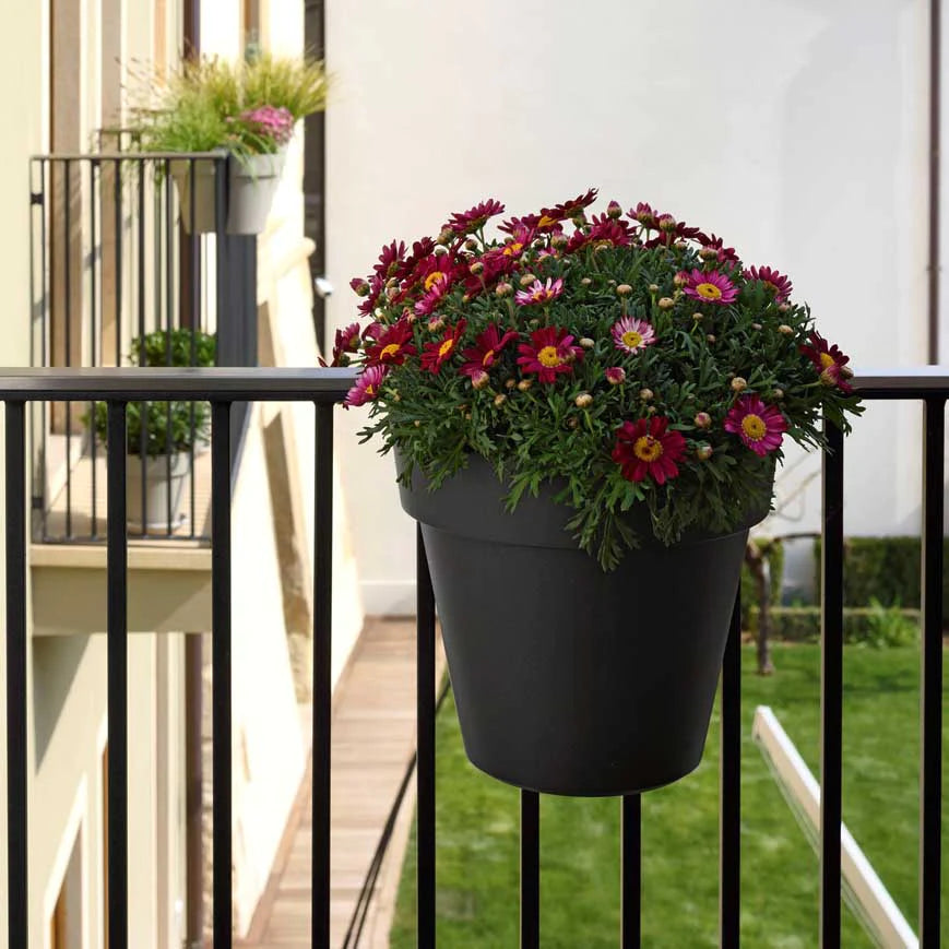 KIT VASI CON BALCONIERA 'POP-UP' Ø 12x13h - Colore Antracite