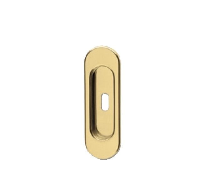 POIGNÉE POUR PORTES COULISSANTES AVEC TROU DE CLÉ Or brillant