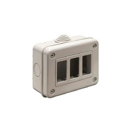 CONTENITORE DA PARETE PER APPARECCHI IP40 3 Posti