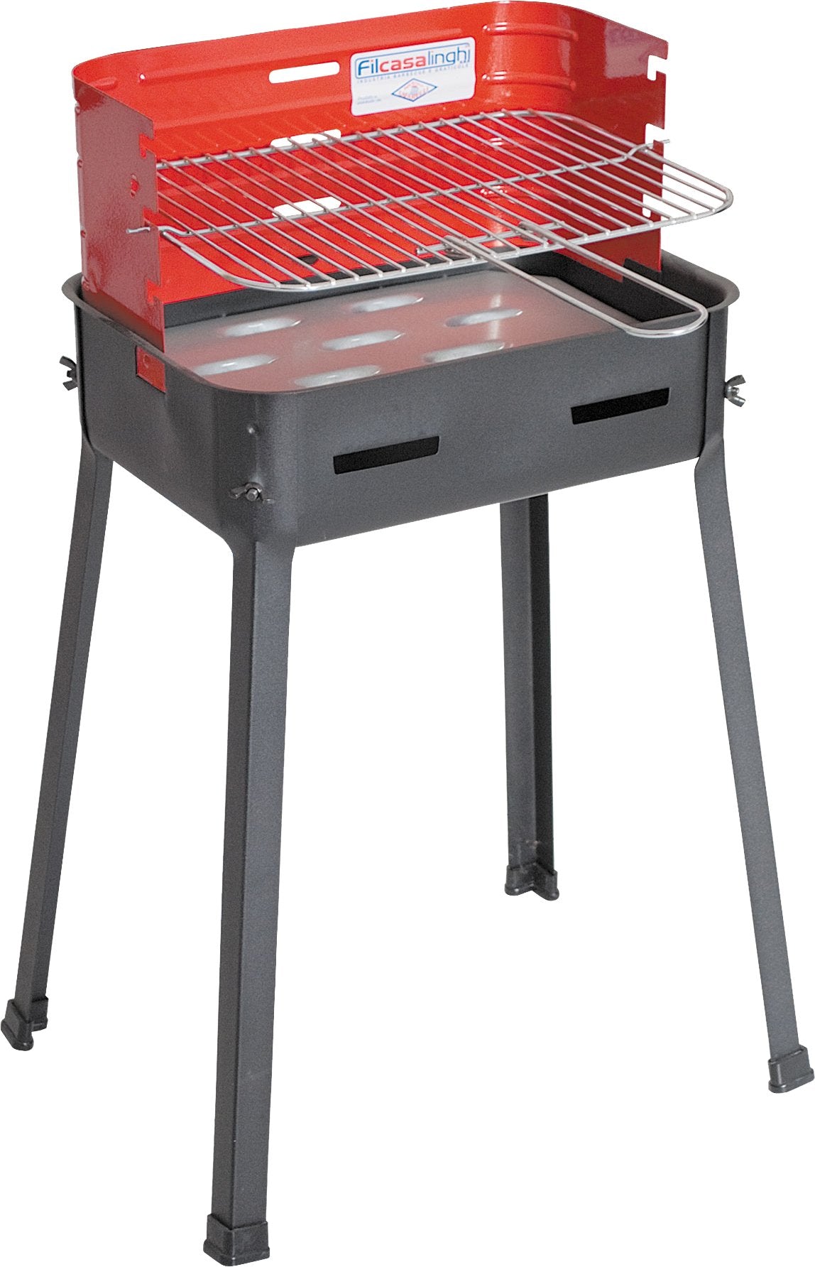 HOLZKOHLEGRILL 'PICCOLO' 35x25x65h cm