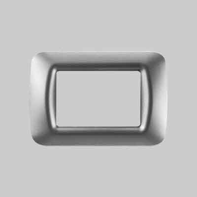 PLACCA COPRINTERRUTTORI IN TITANIO METALLIZZATO 'SYSTEM' 6 posti
