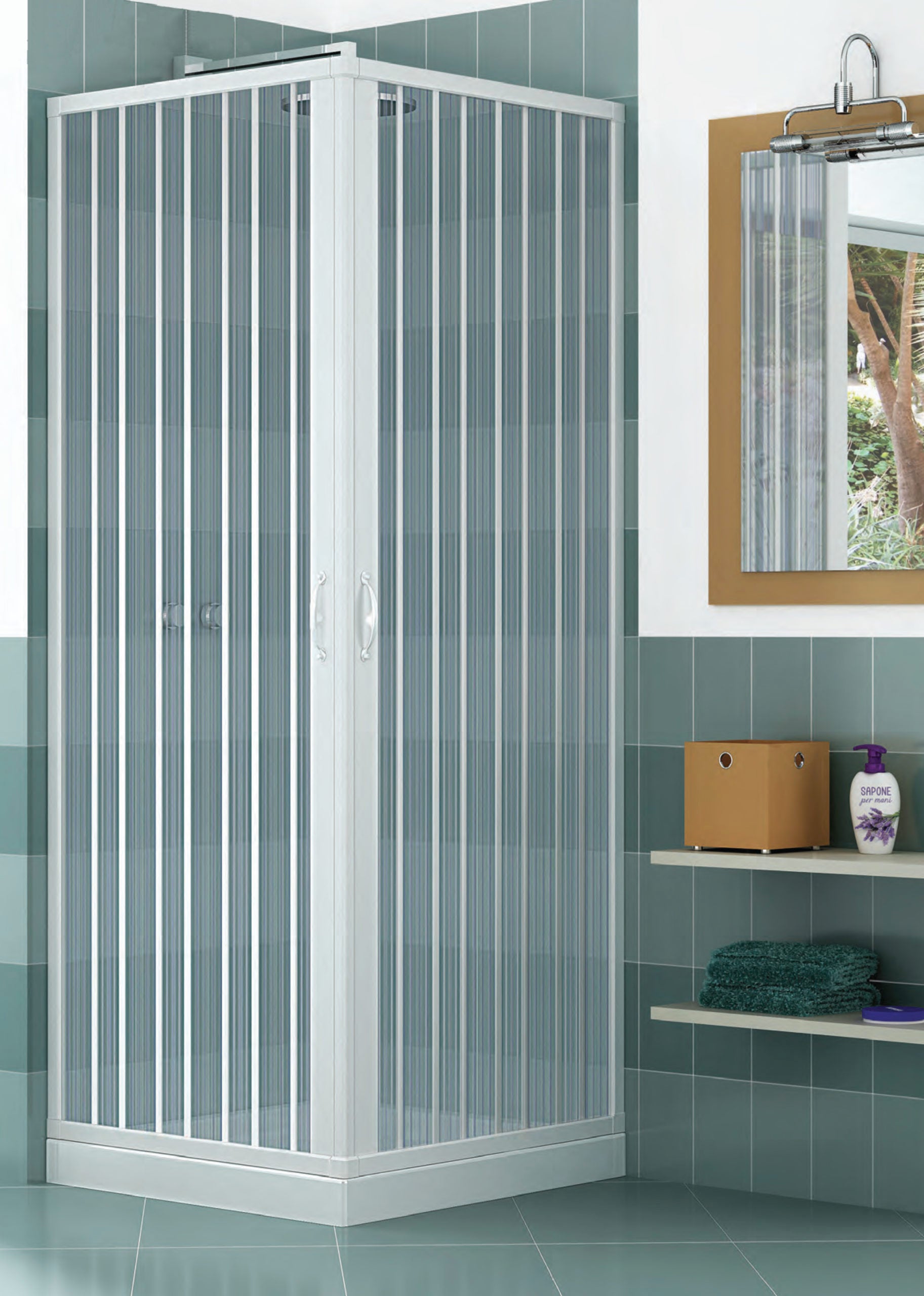 BOX DOCCIA 2 LATI 70/80x80/90 cm - H. 185