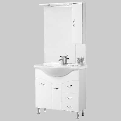 DEBORA 85 Meuble bas 2 portes + tiroirs cm 81,6x31,5x87,6h