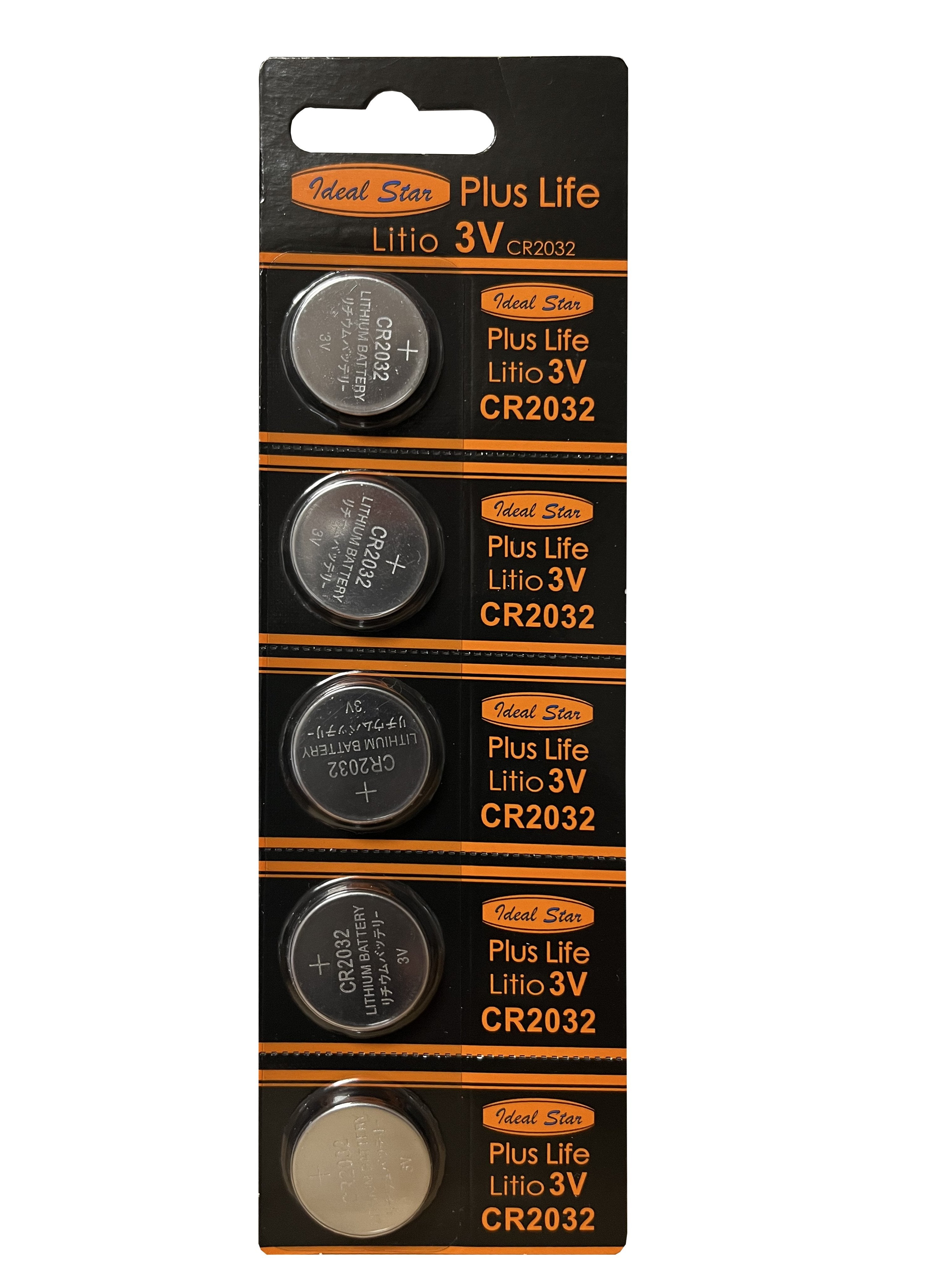 PILE A BOTTONE "PLUS LIFE" 2032 CARDINALE Blister 5 pezzi