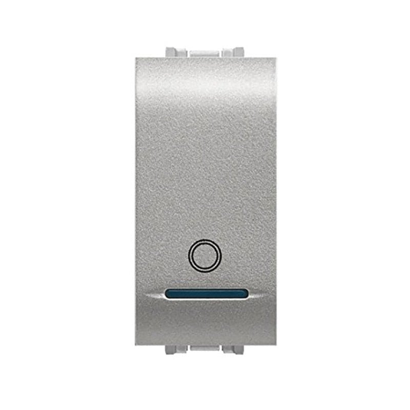 PULSANTE UNIPOLARE ILLUMINABILE 'MYLIFE' 16Ax 250V - Grigio
