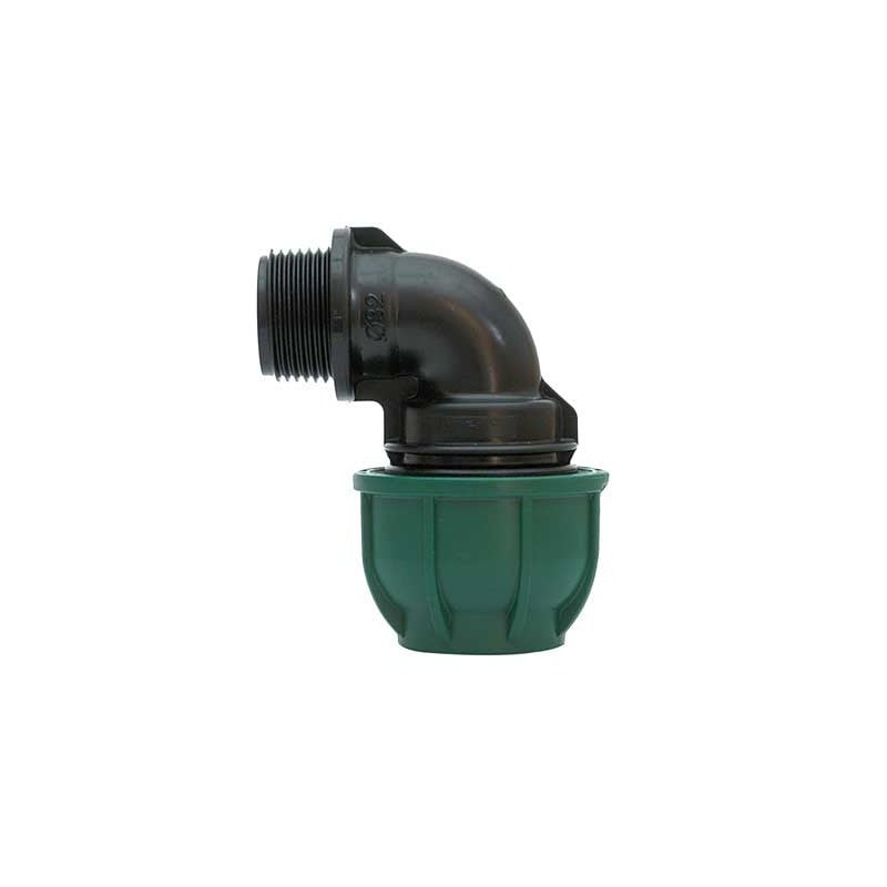 COUDASE À 90° À COMPRESSION AVEC DÉRIVATION FIL. MÂLE Ø mm 16x1/2" - 10 PN
