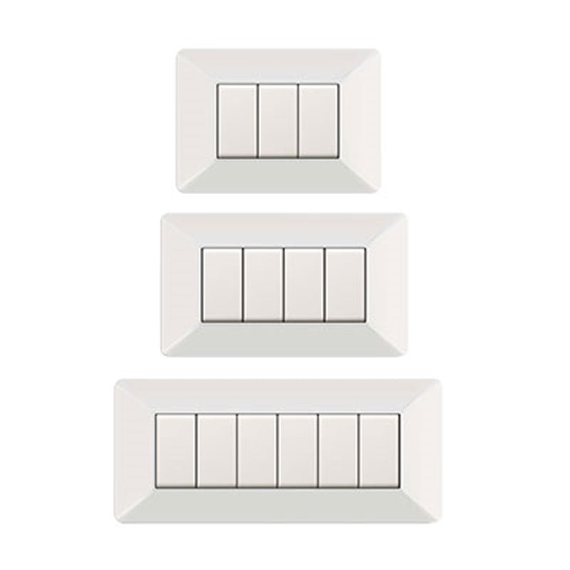 PLACCA COPRINTERRUTTORE BIANCA 'EASY' 4 Posti