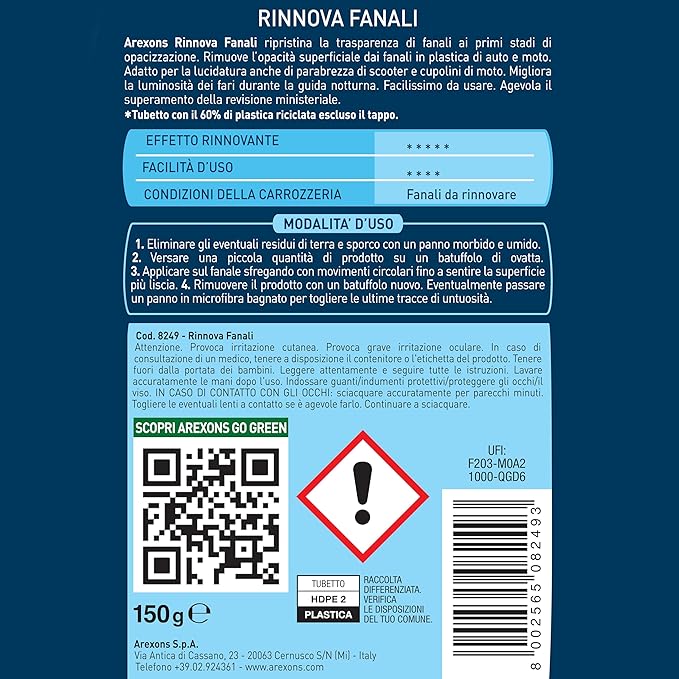 RÉNOVATEUR DE PHARES AREXONS 150 ml