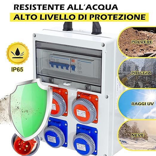 VERTEILERKASTEN 220V/380V MIT NOT-AUS-TASTER CARDINALE cm 330X220X150