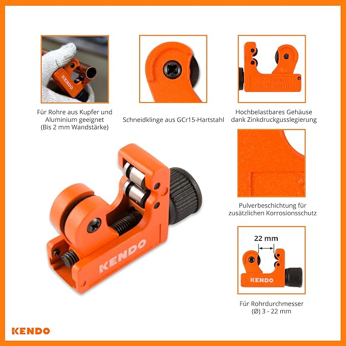 TAGLIATUBI MINI KENDO Ø 3-22 mm