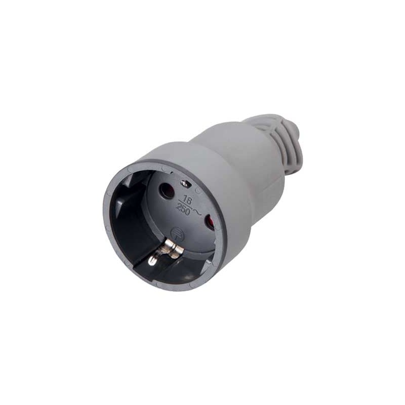 PRESA MOBILE SCHUKO 10A IN GOMMA 2P+T