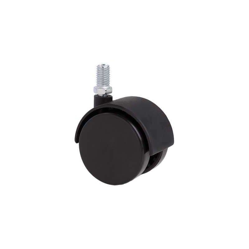RUOTA ARREDAMENTO GEMELLATA CON PERNO 50 mm - fil. M8 - portata 35 kg