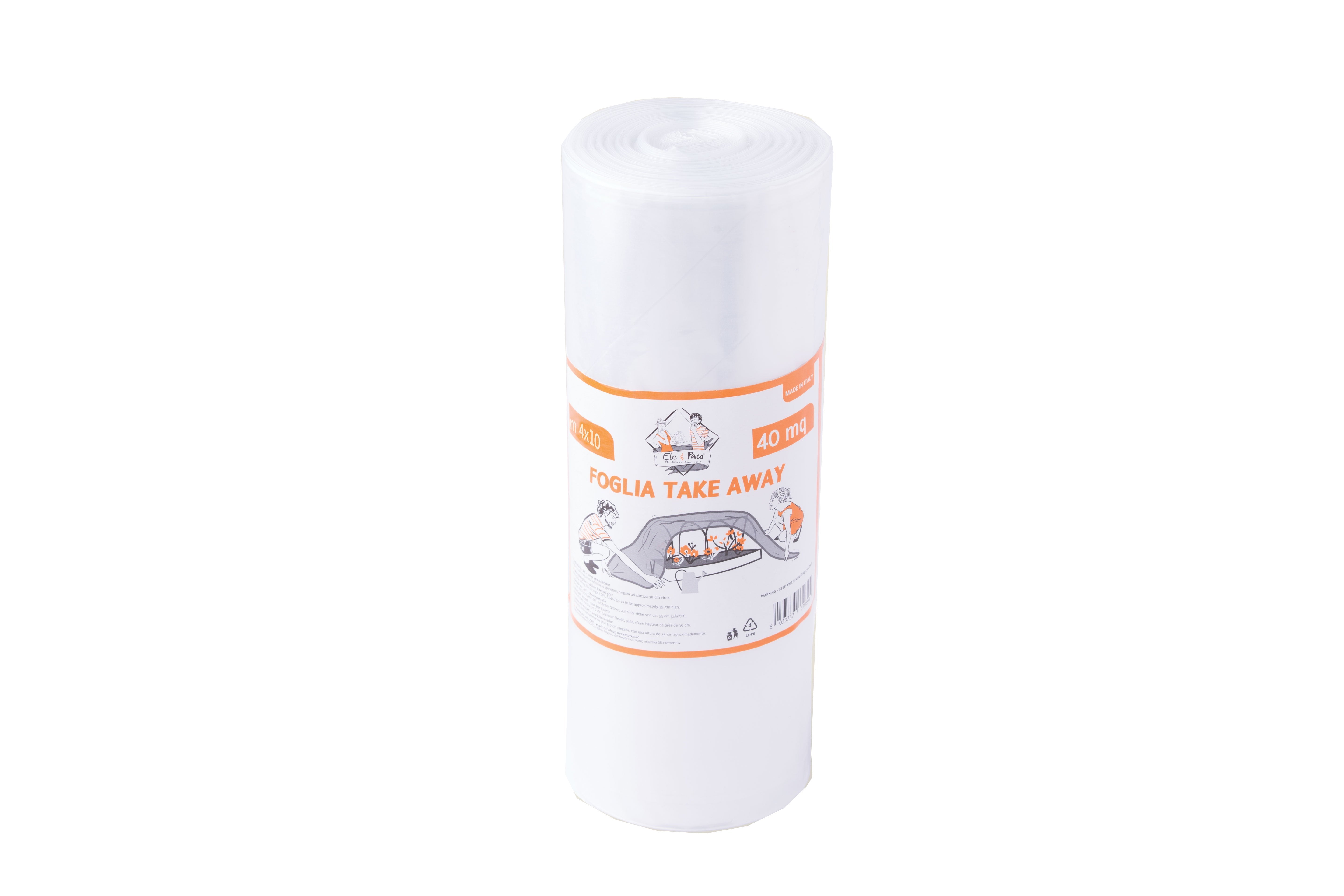 FOGLIA DI POLIETILENE IN MINI ROTOLO  h. 2 mt (Piegata H. 35 cm) x 20 mt