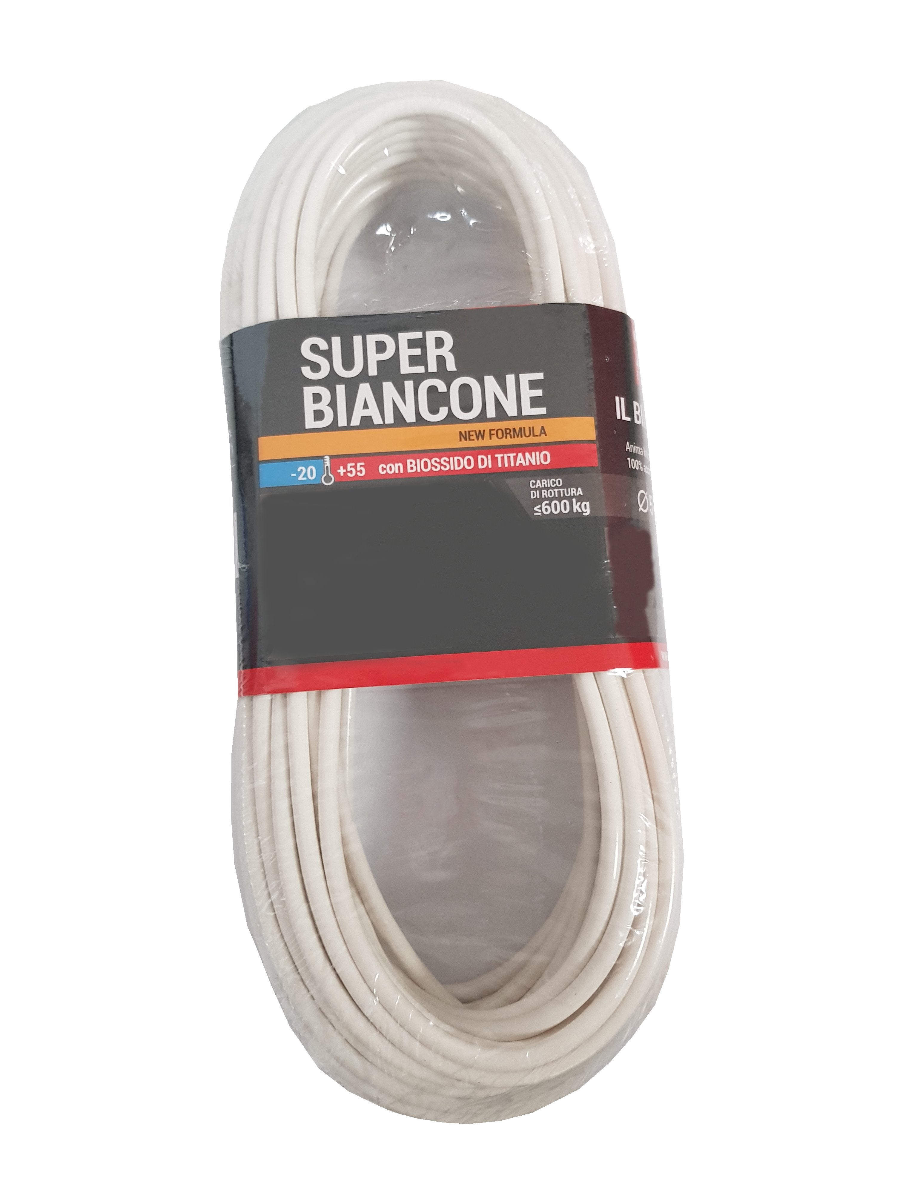 CÂBLE D'ÉTENDAGE « SUPER BIANCONE » PELOTE Ø 5 mm - 20 m