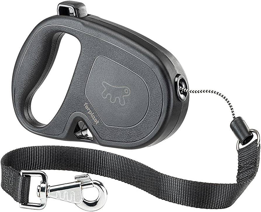 GUINZAGLIO PER CANI 'FLIPPY ONE' 5 mt, Per cani fino a 20 Kg - Colore Nero