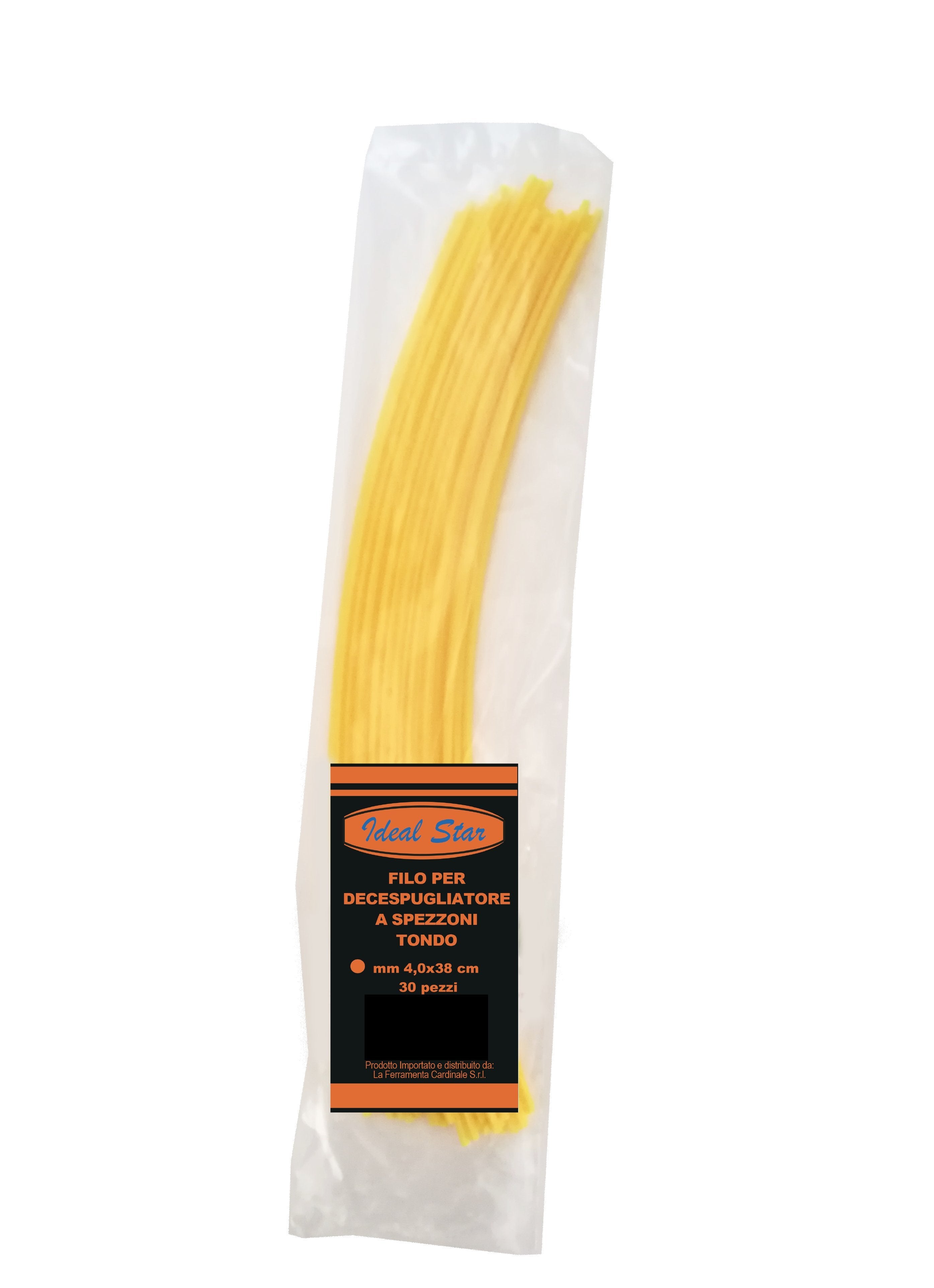FILO PER DECESPUGLIATORE TONDO A SPEZZONI CARDINALE Ø 4,0 mm x 38 cm - Confezione 25 Pezzi