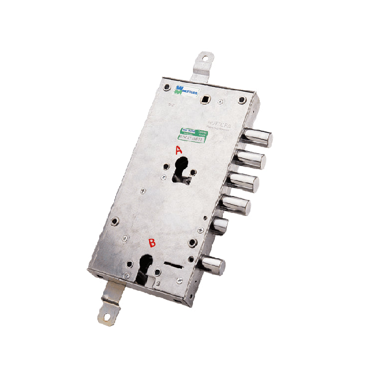 SERRATURA PORTE BLINDATE A DOPPIO CILINDRO EUROPEO ART. 85.595 MOTTURA E63 Sx