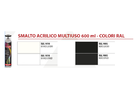 BONBOLETTA SPRAY ACRILICO UNIVERSALE 600 ML AMBROSOL Bianco opaco RAL 9010