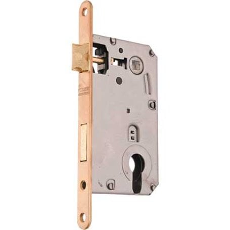 SERRATURA PER PORTE IN LEGNO 'PATENT GRANDE YALE' BONAITI E50 - Ottonato lucido