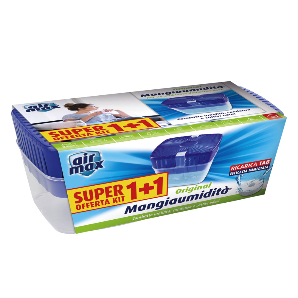 KIT ABSORBEUR D'HUMIDITÉ 1+1 450 GR 1+1 450 gr + recharge PASTILLE 450 gr