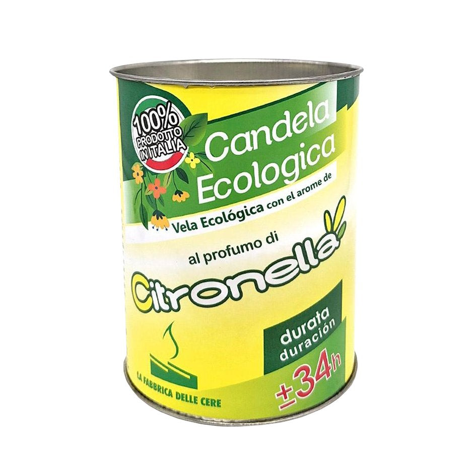 CANDELE ALLA CITRONELLA 'ECO' Ø 8x10h cm